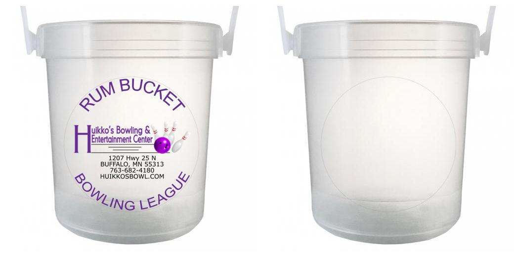 32 oz Plastic Rum Buckets with Custom Sticker - Premium Party Cups for Cocktails, Margaritas & Tropical Drinks - Perfect for Beach Parties, Luaus & Summer Gatherings