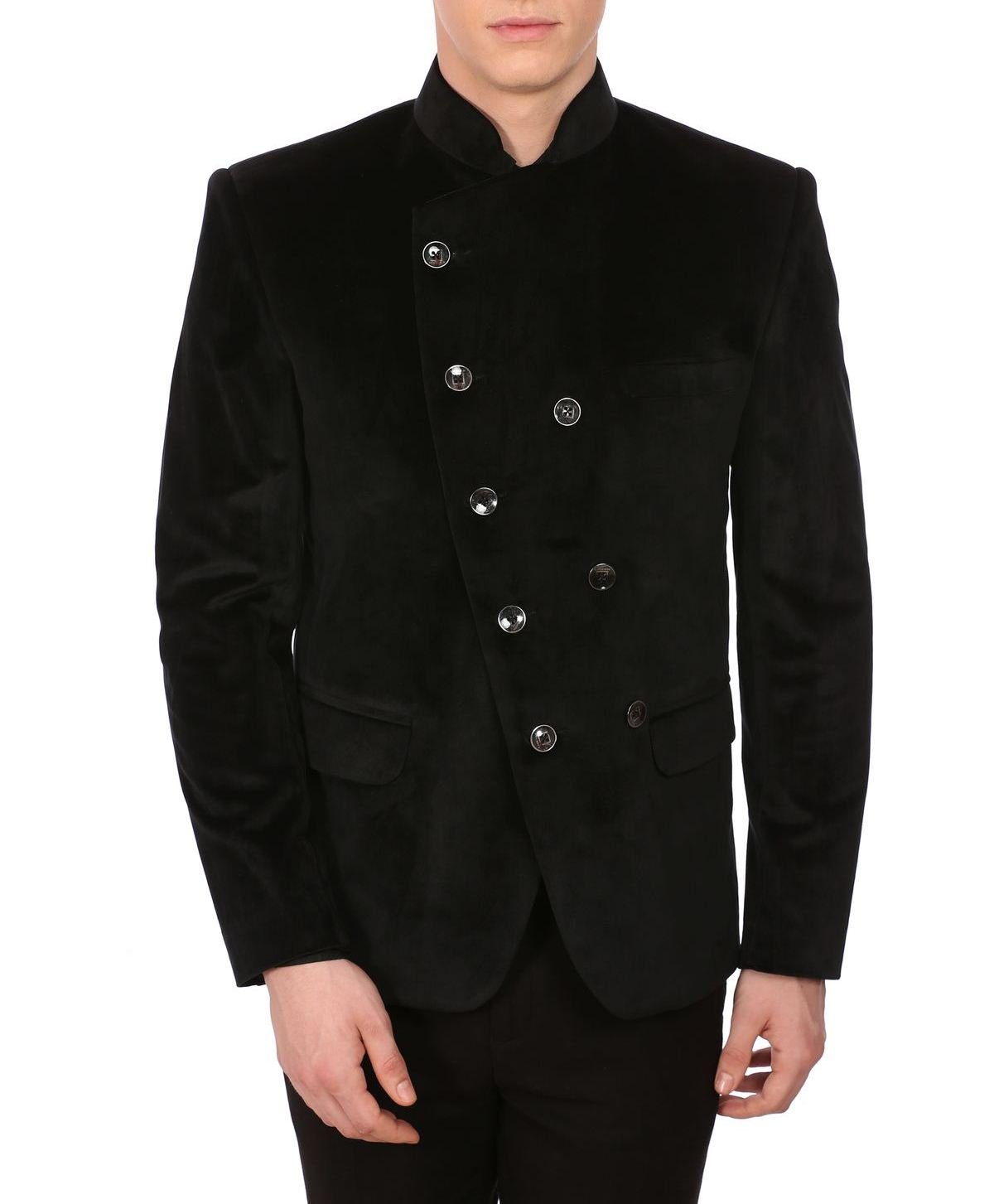 Vintage Velvet Grandad Collar Formal Blazer for Men - 7 Color Options | Wedding, Party & Special Occasion Outfit