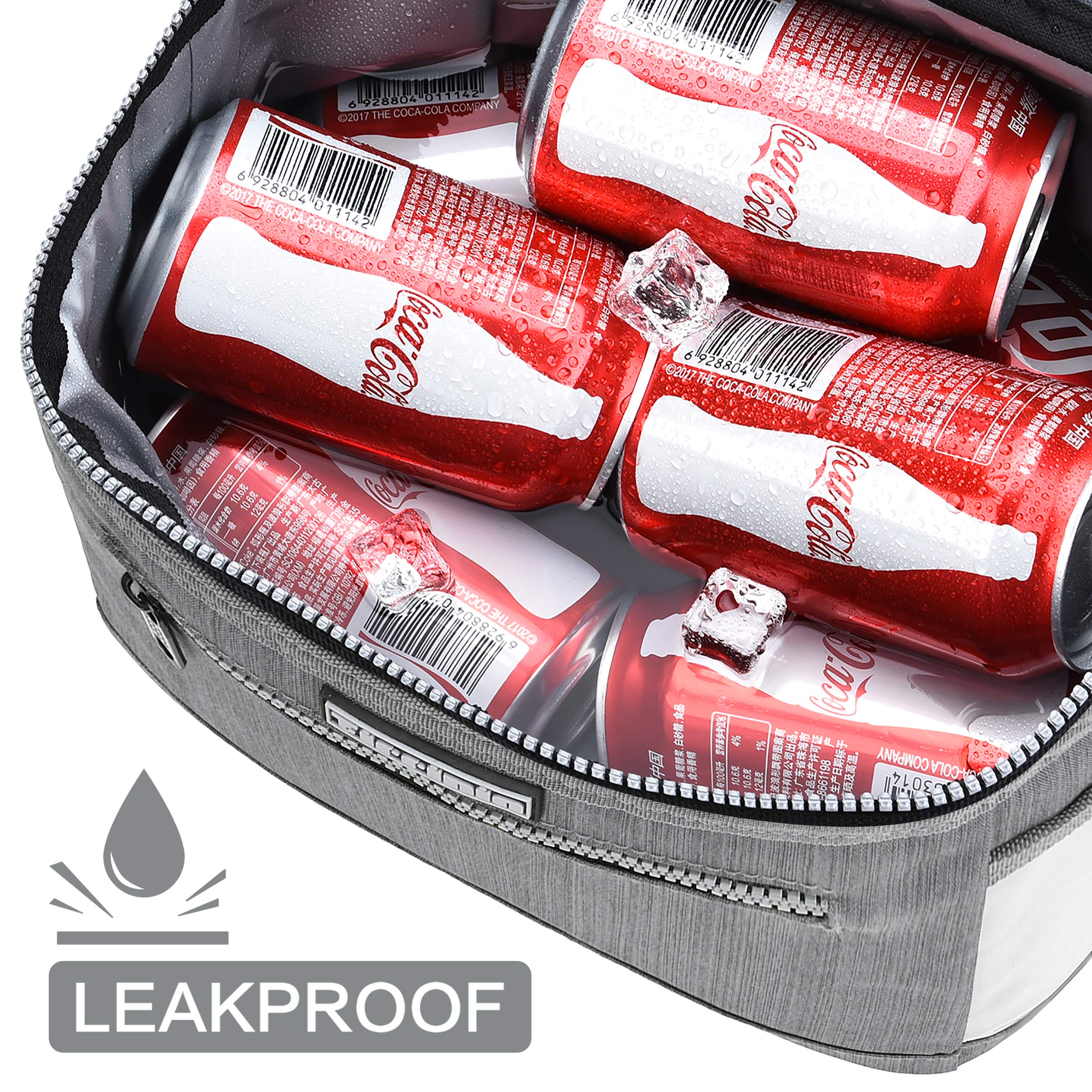 Tirrinia Insulated Lunch Bag for Women & Men - Leakproof Thermal Reusable Lunch Box Tote - Office Work Lunch Cooler - Light Grey - Perfect for Work, School & Picnics