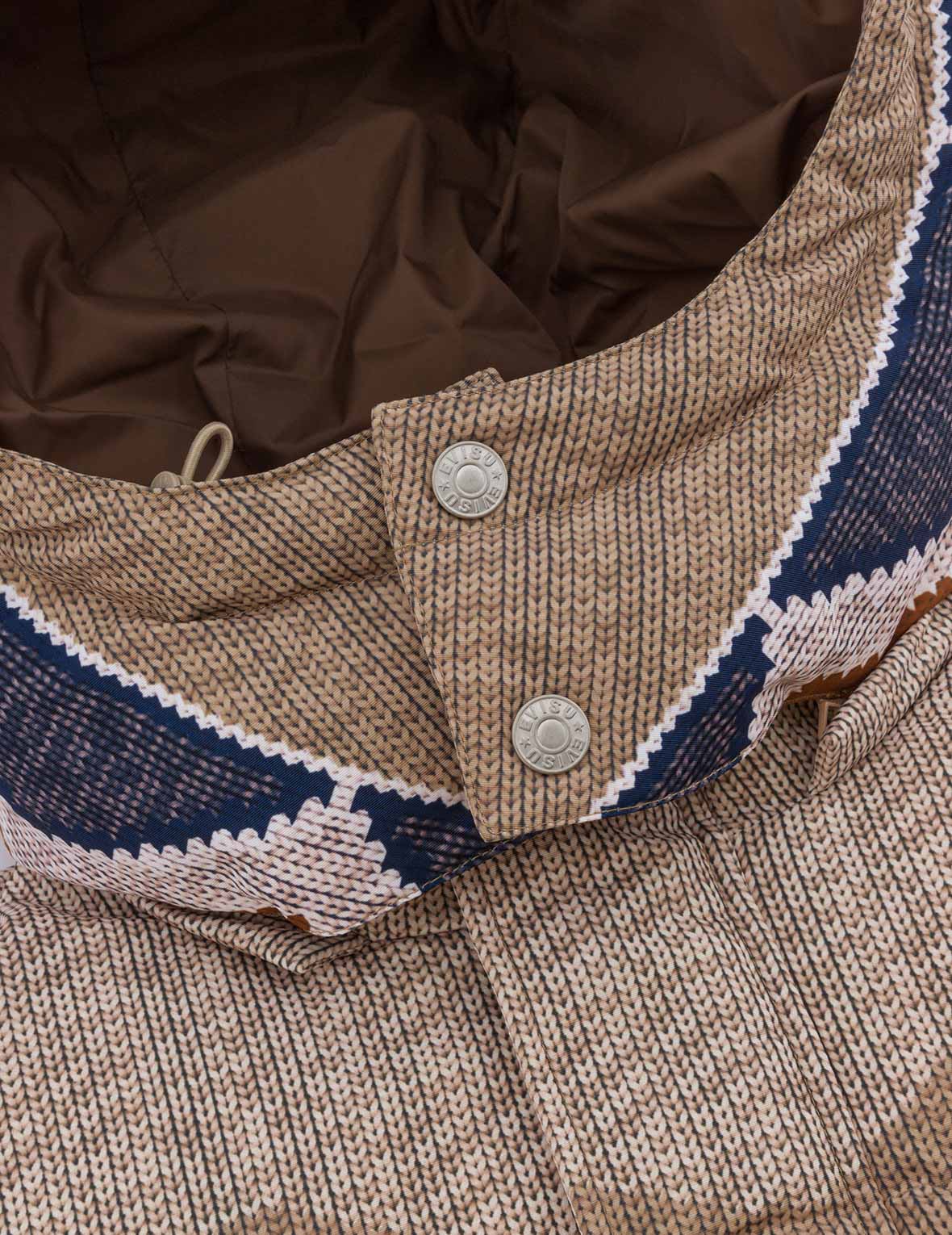 Allover Chimayo Tapestry Knit Print Regular Fit Down Jacket - Warm Winter Coat for Women, Stylish Outerwear for Cold Weather, Perfect for Hiking, Skiing & Outdoor Activities