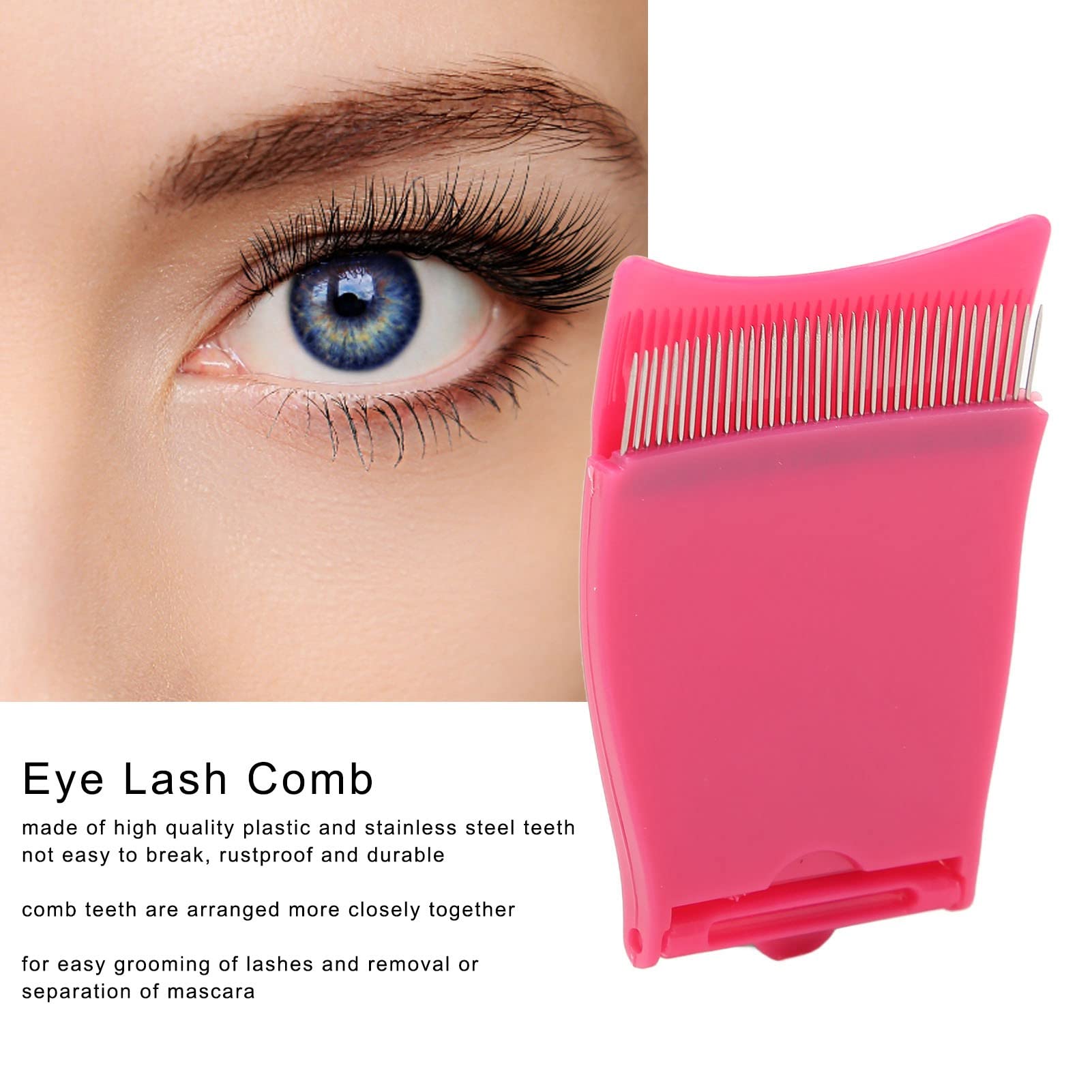 2Pcs Folding Eyelash Comb - Professional Eyelash Grooming Tool & Separator for Perfect Lashes | Portable Mini Travel Size | Ideal for Home, Salon & Makeup Artists | Perfect for Extensions, Mascara & Lash Care