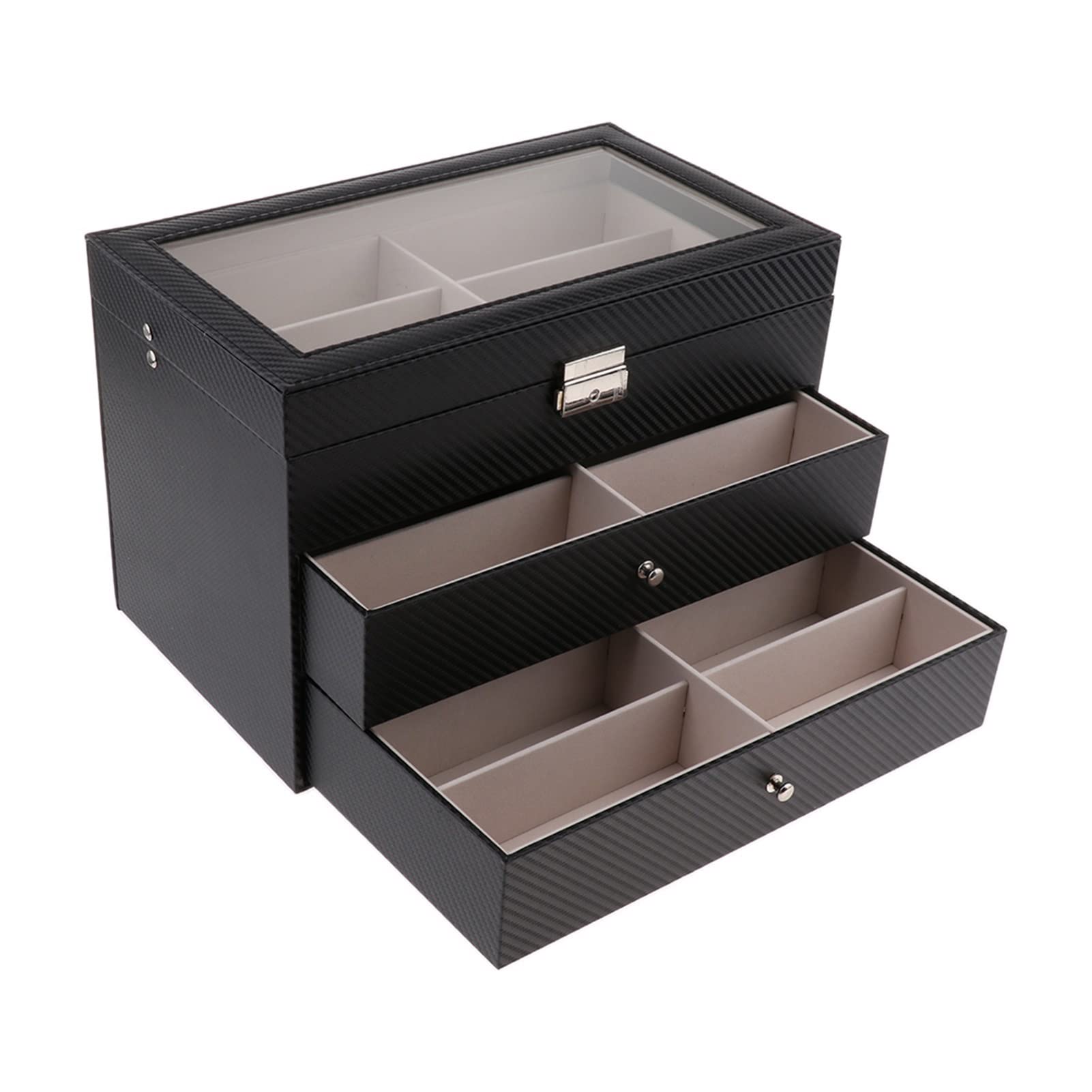 UNNS 18 Grid Glasses Display Box - Sunglasses & Eyewear Storage Organizer with Jewelry Display Stand (Color A) - Perfect for Retail Stores, Boutiques & Home Organization