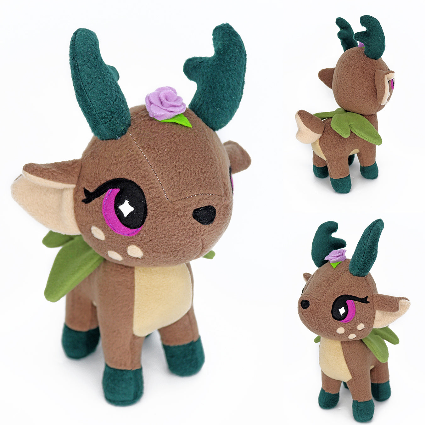 Handmade Magical Fawn Fairy Plush Toy - Custom Stuffed Animal for Kids, Gift for Fantasy Lovers, Perfect for Nursery Decor & Birthday Presents