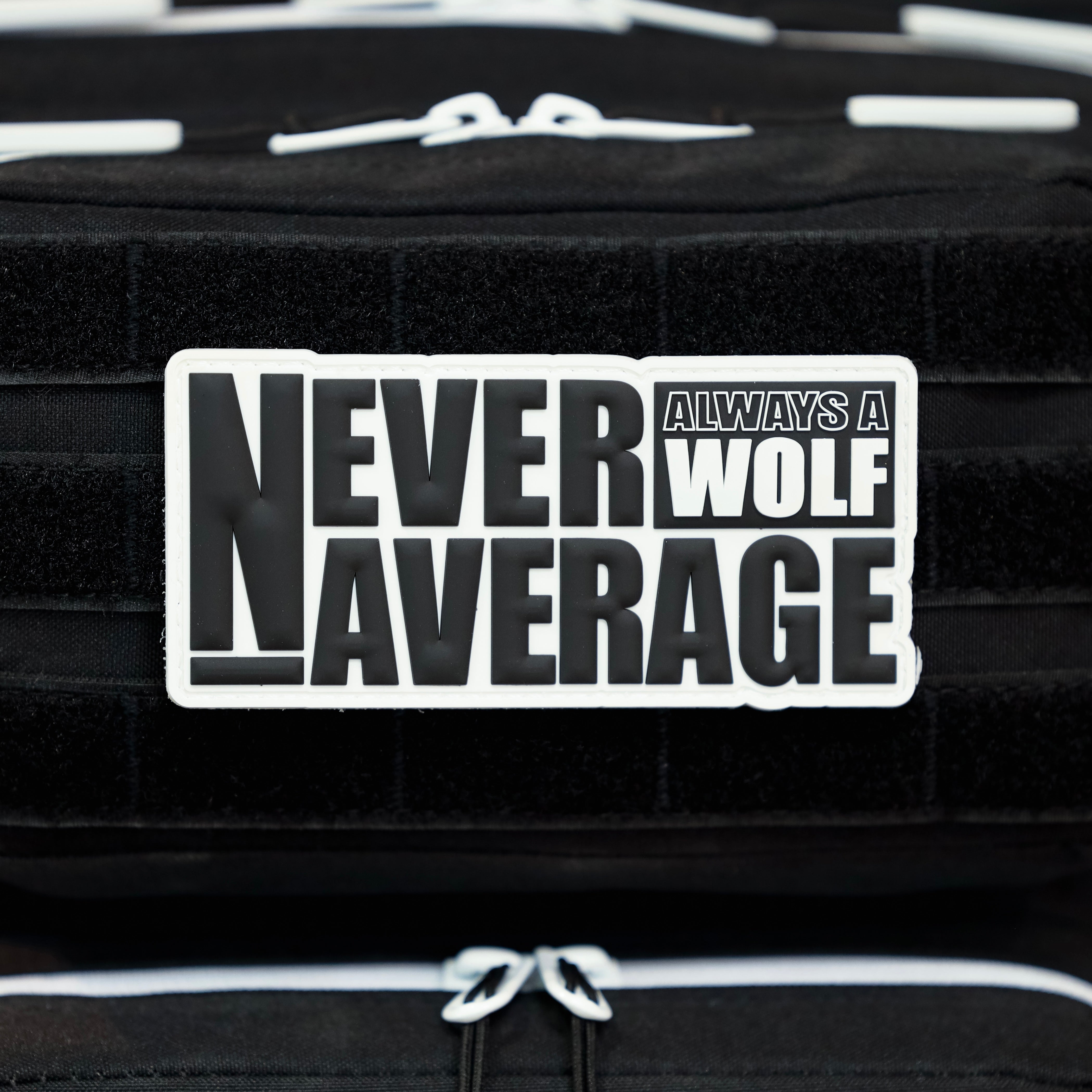 Jumbo Patch - Never Average Always A Wolf - Motivational Iron-On Patch for Jackets, Bags & DIY Crafts - Perfect for Bikers, Students & Fashion Enthusiasts