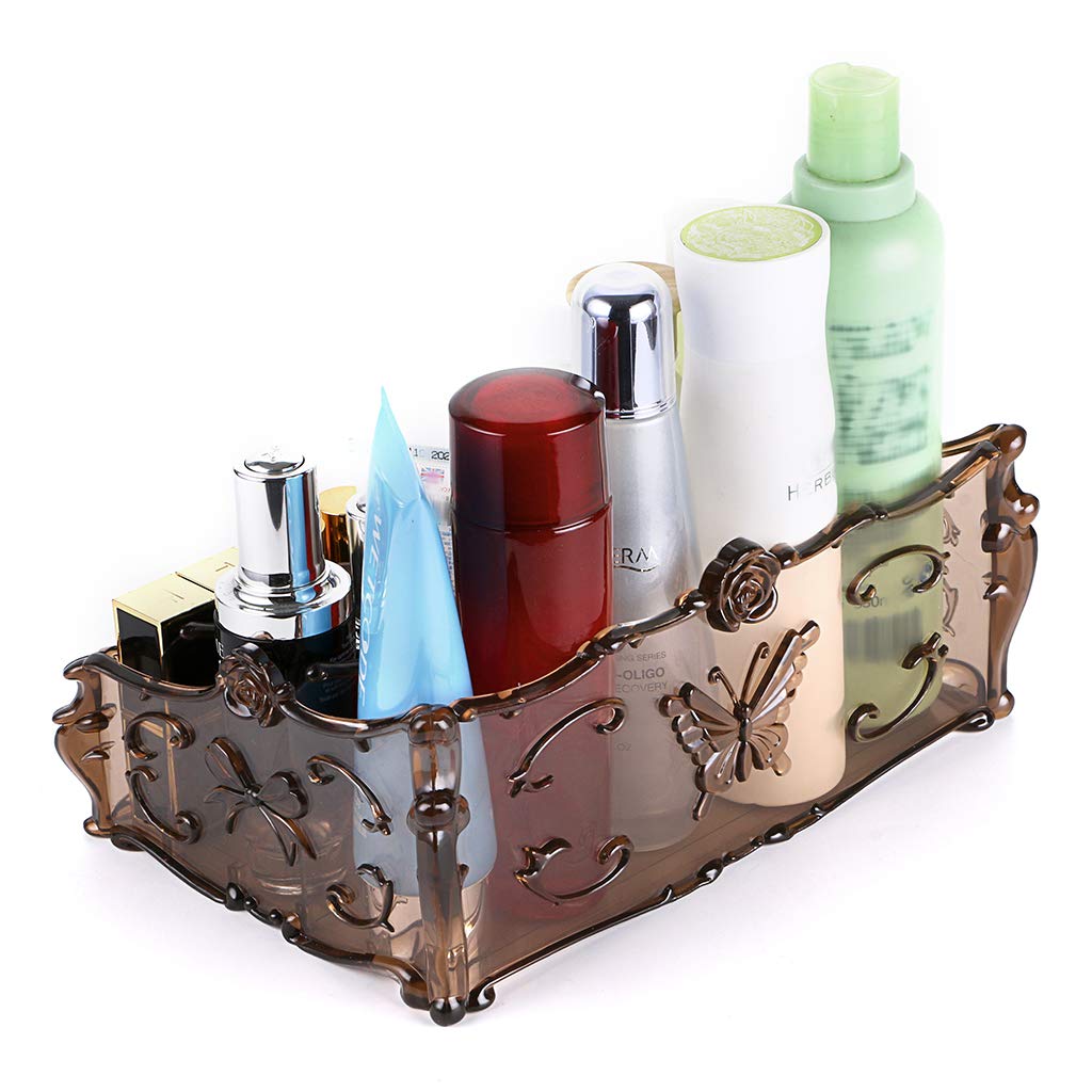 Hipiwe 3-Tier Makeup Organizer - Cosmetic Storage Rack with Butterfly Design for Vanity, Dresser & Bathroom Counter | Perfect for Organizing Lipsticks, Brushes & Skincare Products