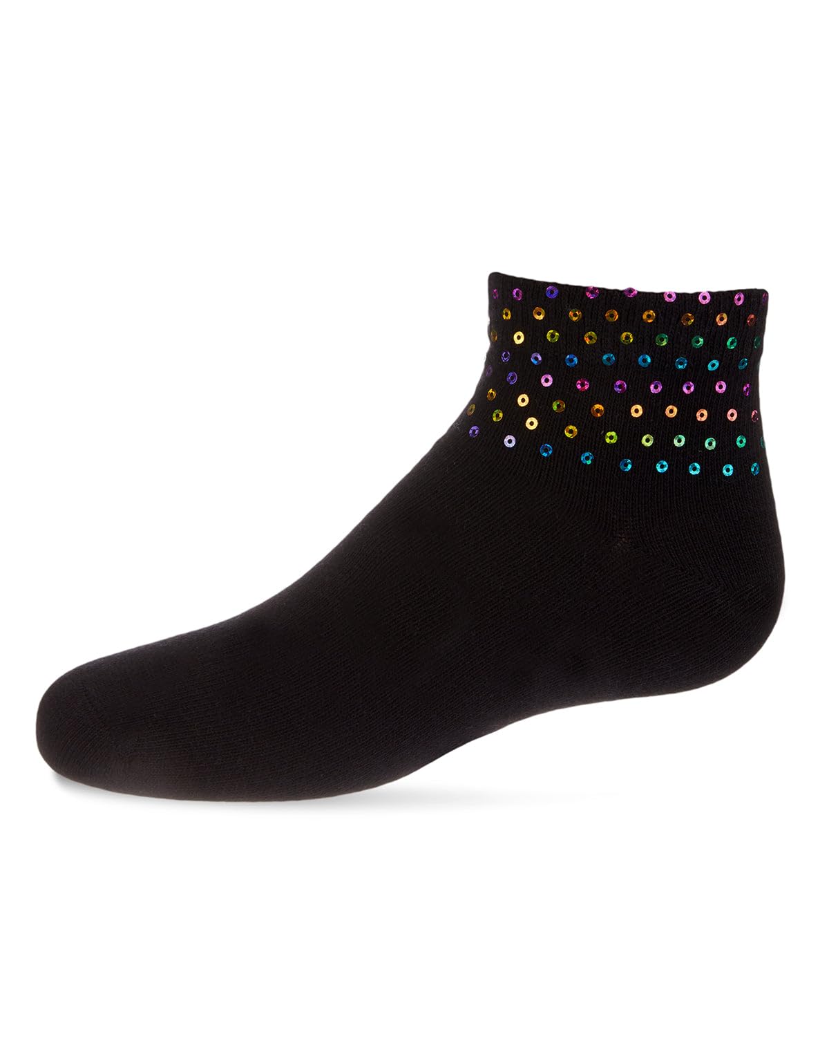 MeMoi Girls' Multicolor Sequin Ankle Socks - Cotton Blend Fashion Socks for Kids, Toddlers & Teens - Perfect for School, Parties, Dance & Everyday Wear