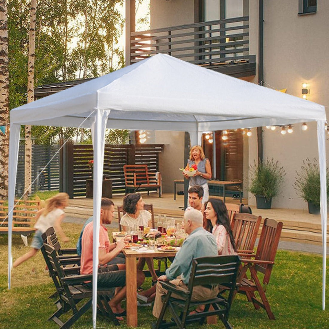 10' x 10' Instant Pop Up Canopy Tent with No Side Walls - Portable Outdoor Shelter for Camping, Beach, Picnics & Backyard Parties