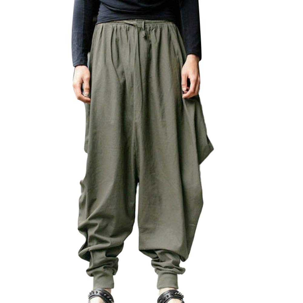 Vintage Solid Color Loose Sports Harem Pants for Women - Wide Leg Elastic Waist Long Yoga Pants - Perfect for Workout, Lounge & Boho Fashion