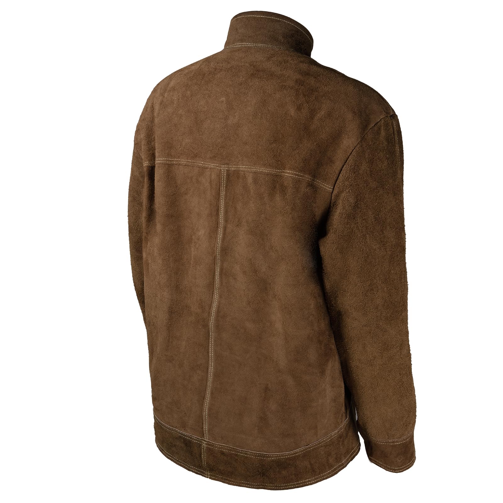 YESWELDER Heavy Duty Leather Welding Jacket for Men & Women - Flame Resistant Welding Coat for Arc, MIG, TIG Welding - Perfect for Construction, Metal Fabrication & DIY Projects