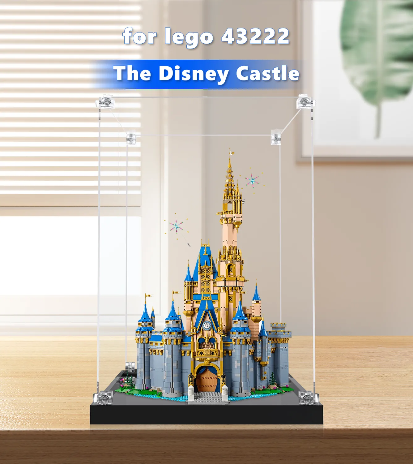 LEGO® Disney Mickey and Friends Disney Castle 43222 Display Case - Premium Acrylic Protector for Collectible Building Sets - Perfect for Showcase, Dust Protection & Home Decor