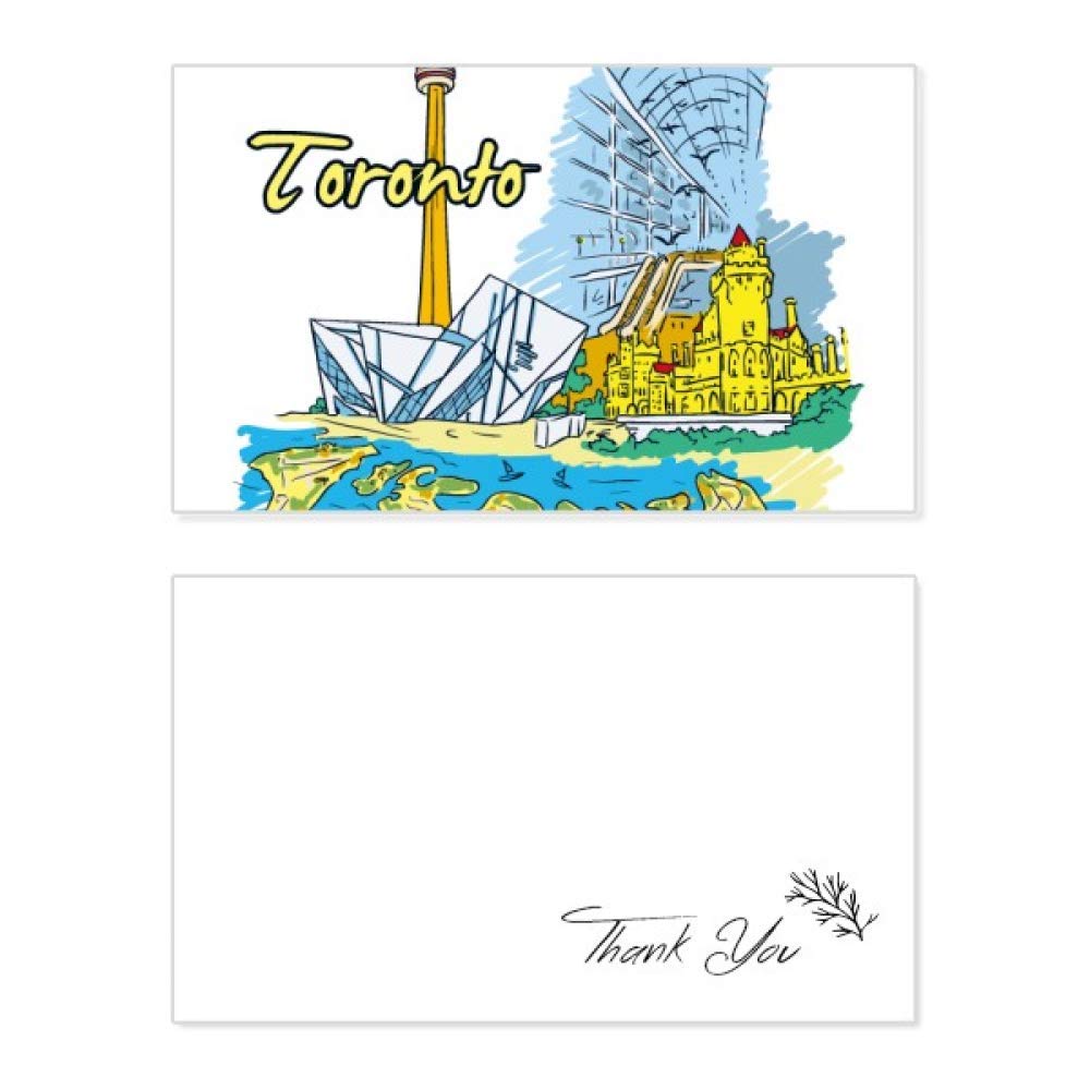 Toronto Canada Landmark Scenery Thank You Card - Birthday Wedding Appreciation Greeting Card for Special Occasions | Perfect for Anniversaries, Graduations & Holidays