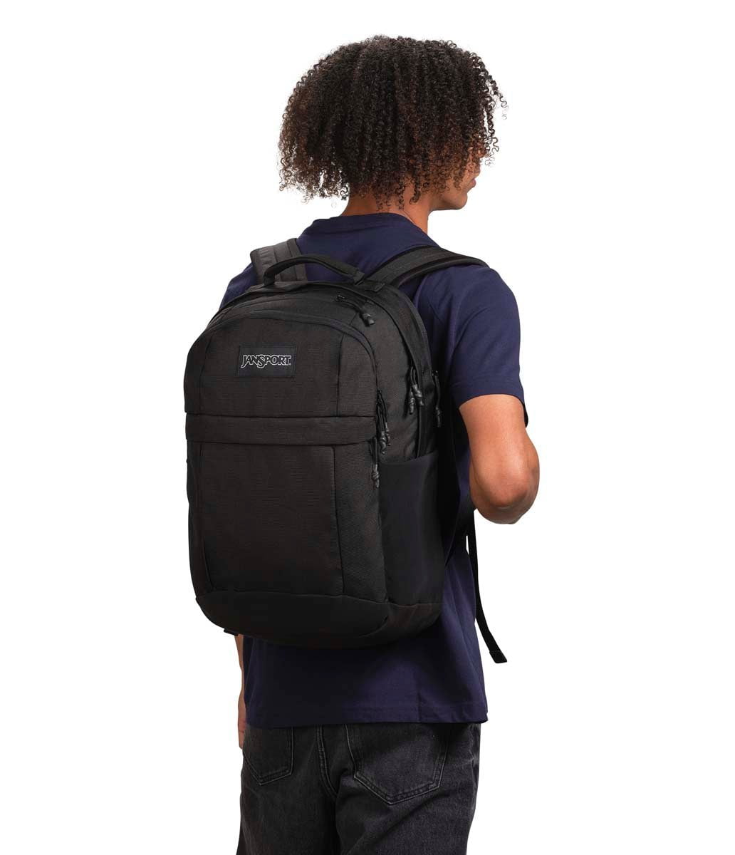 JanSport Landings Backpack - Durable Laptop Backpack for School & Travel, Black - Perfect for Students, Commuters & Outdoor Adventures