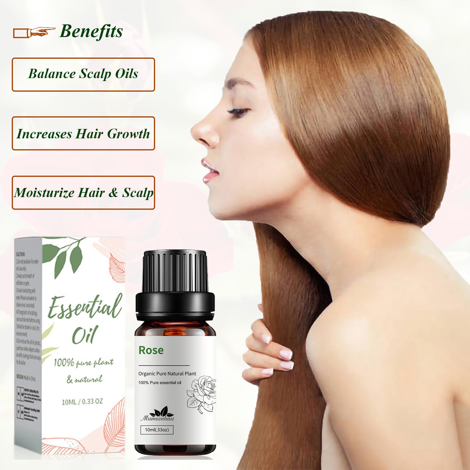 100% Pure Therapeutic Grade Rose Essential Oil - Natural Steam Distilled Rose Oil for Skin Care, Aromatherapy, Diffuser & Candle Making (0.33 Fl Oz) - Perfect for Relaxation, Spa & Home Fragrance