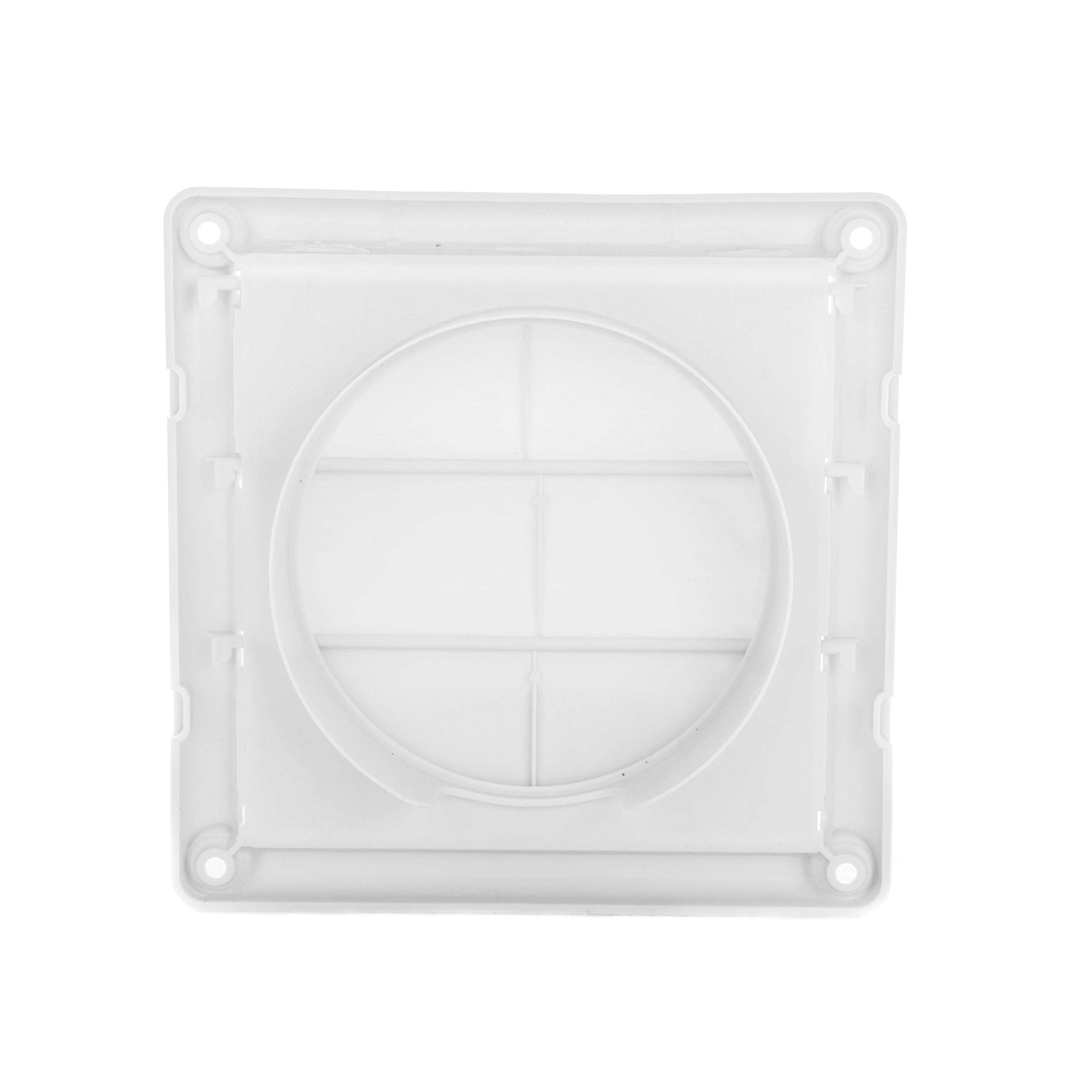 FAMCO Adjustable Dryer Vent Cover with Movable Louvers - Weatherproof & Durable Exhaust Hood for Home Laundry Room, Basement, or Garage - Easy Installation & Maintenance