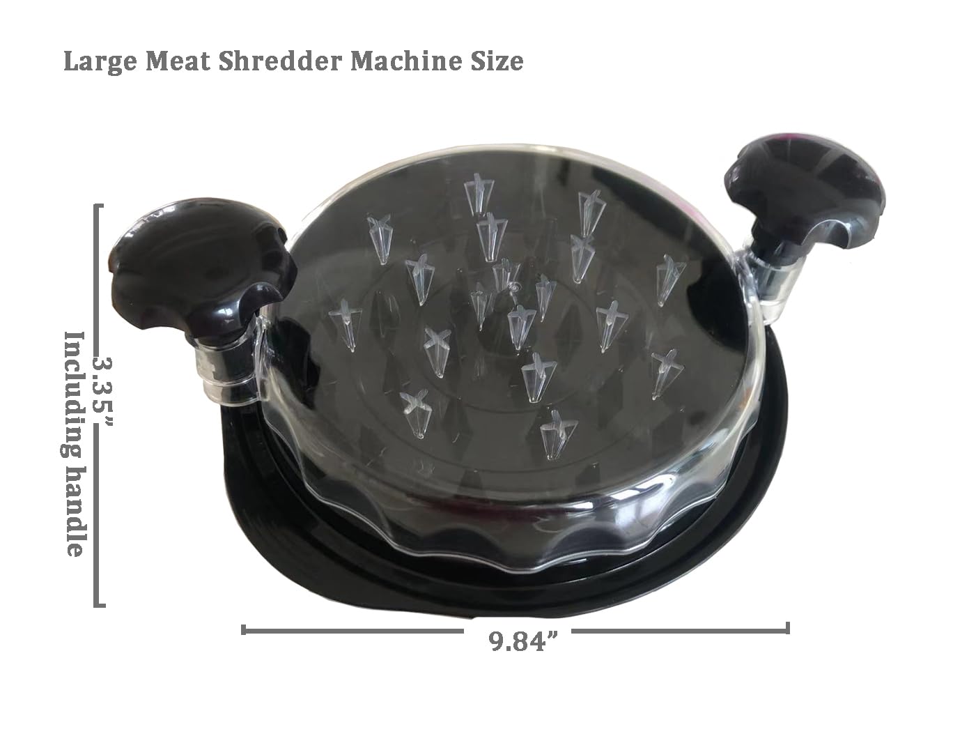 Premium BPA-Free Meat Shredder Machine - Heavy Duty Chicken, Beef & Pork Shredder with Transparent Lid | Perfect for Meal Prep, BBQ, Tacos & Pulled Meat Dishes | Commercial & Home Kitchen Use