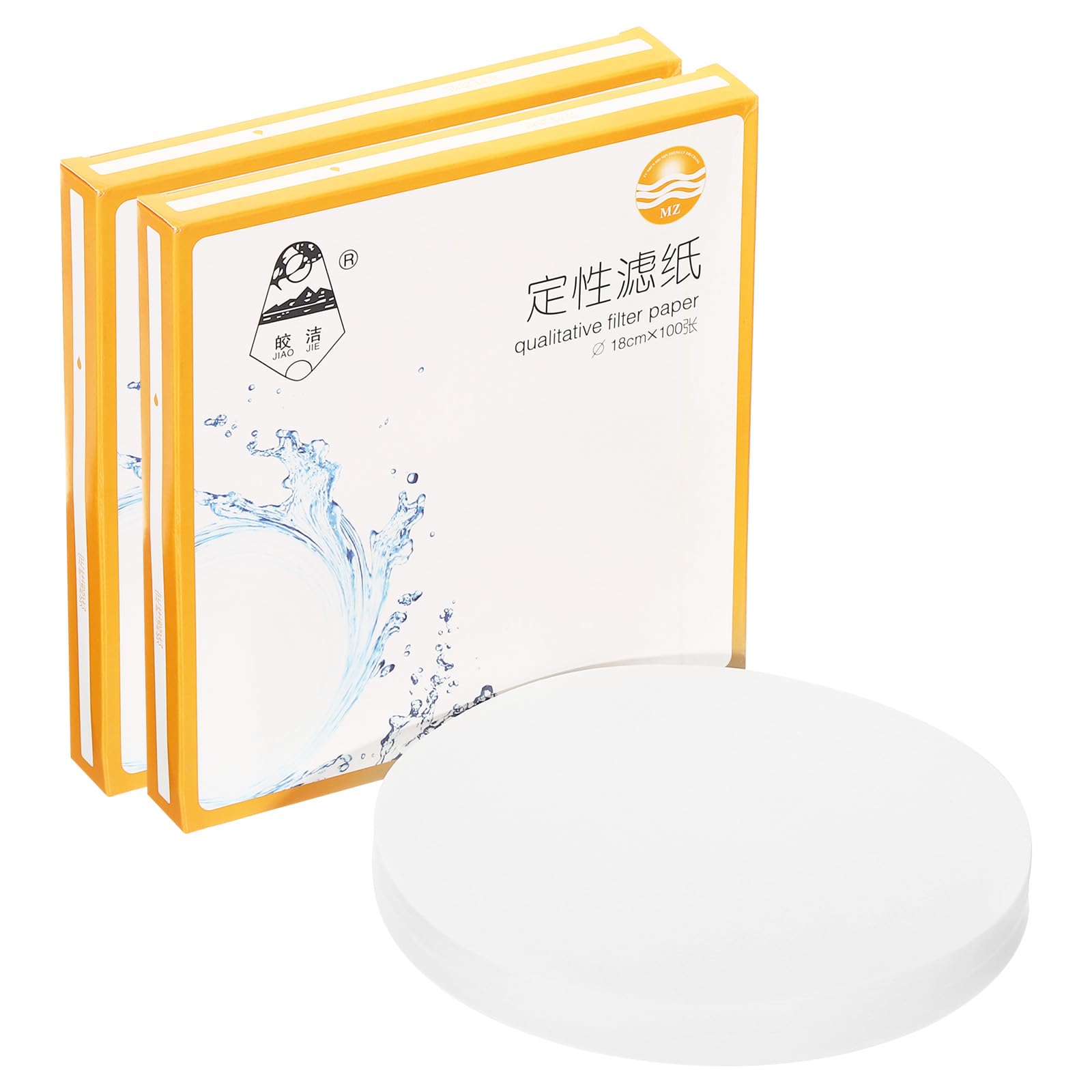 PATIKIL 200Pcs 18cm High-Quality Fast Filter Paper Circles for Laboratory, Chemical & Oil Testing - Premium Funnel Filter Papers for Scientific Experiments & Industrial Applications