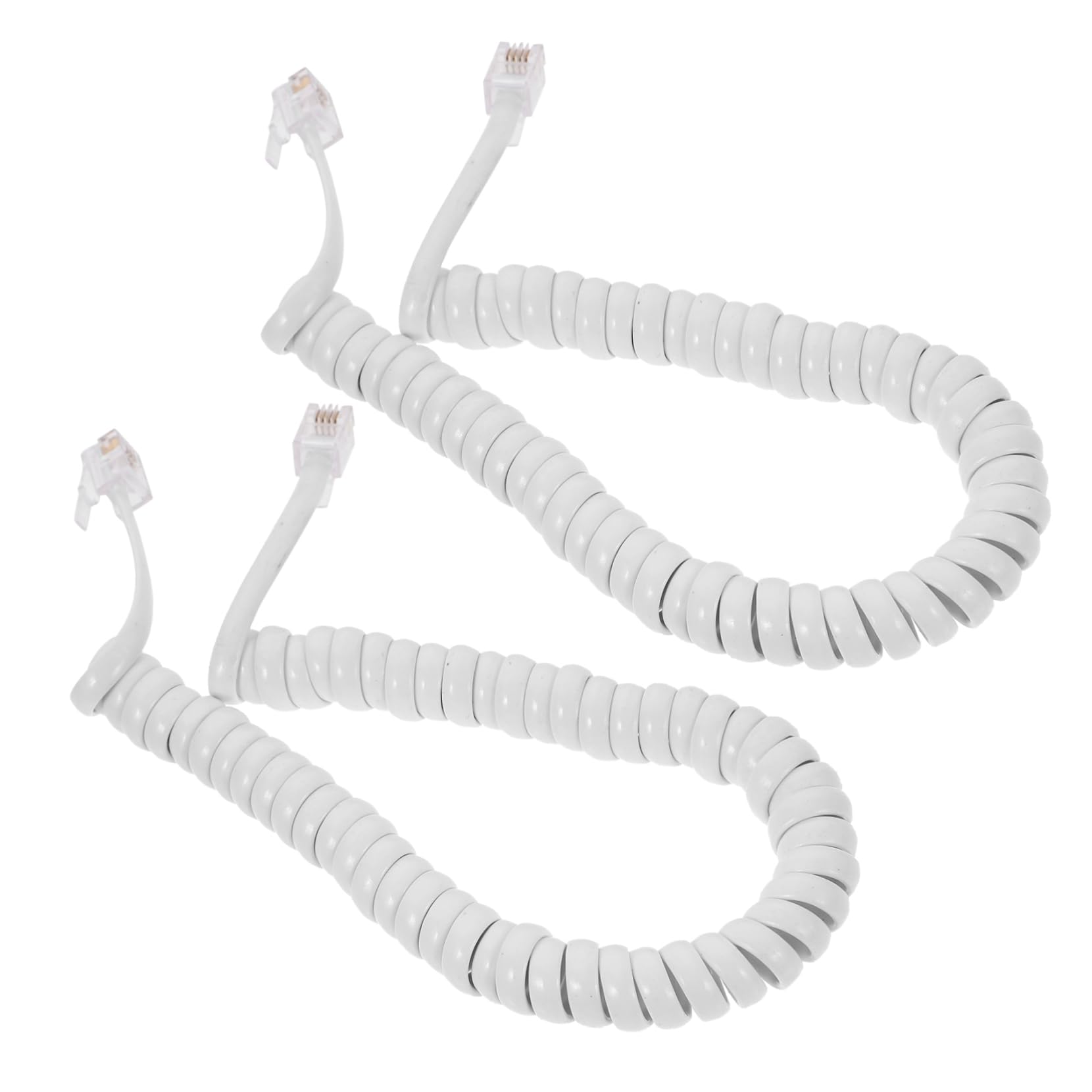 OSALADI 8-Pack 6ft Coiled Telephone Cord - Tangle-Free Landline Phone Cable for Home, Office, and Business Use - Compatible with Most Desk Phones and Wall Jacks
