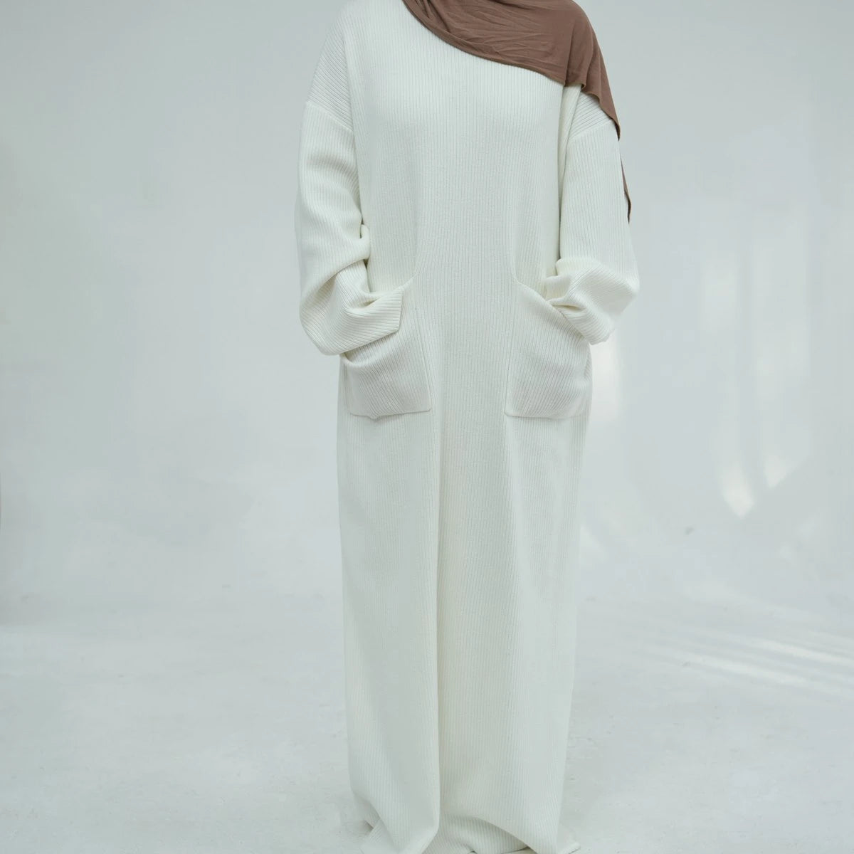Premium Heavyweight Knitted Abaya Dress for Winter & Fall - Warm & Stylish Islamic Clothing #24917 - Perfect for Prayer, Modest Fashion & Cold Weather Outfits