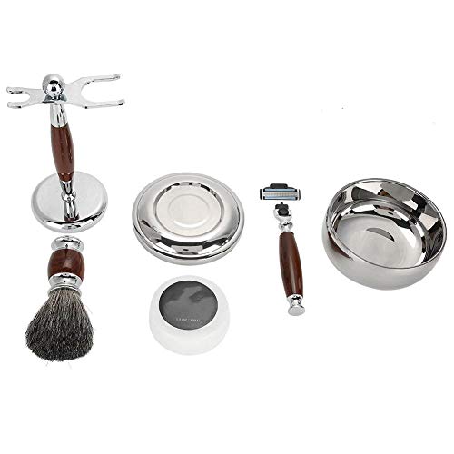Premium Men's Shaving Set with Soft Stand Holder & Shaving Brush - Perfect for Wet Shaving, Grooming Gifts & Travel Essentials