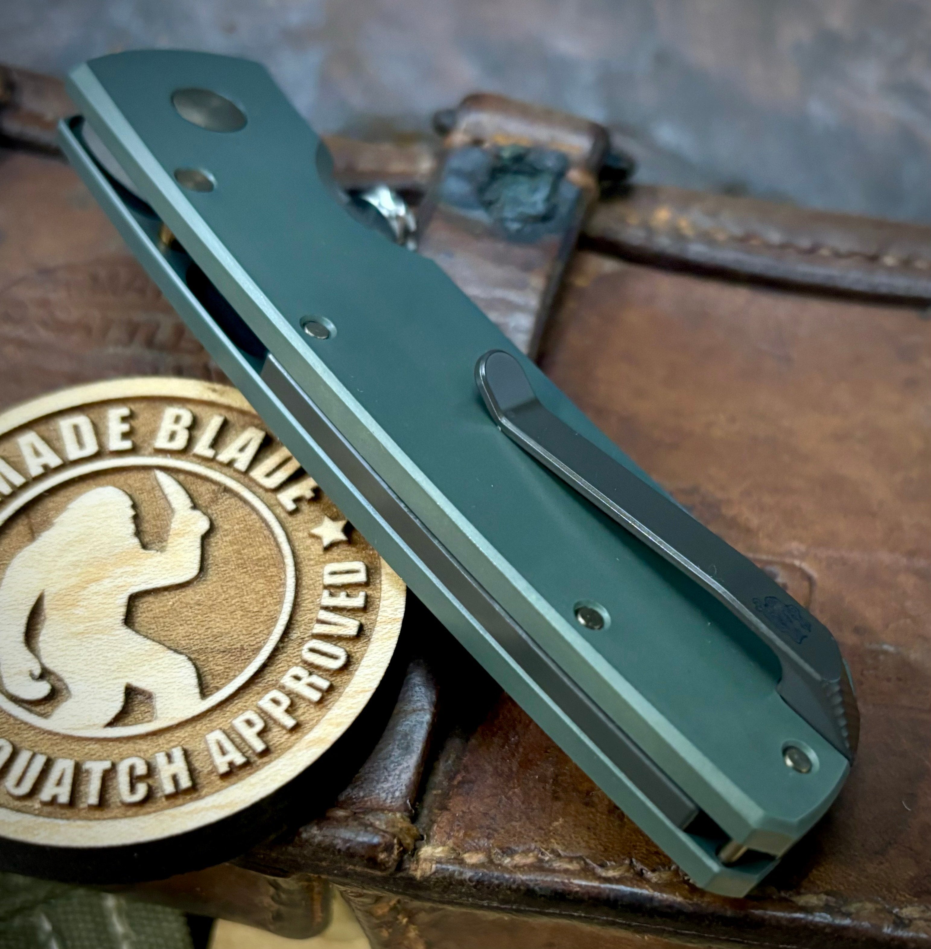 Tactile Knife Co. Shipwreck Green Mariner 2 Titanium Liner Lock Folding Knife - MagnaCut Blade & Bronze Hardware - EDC, Outdoor, Camping, Survival Gear