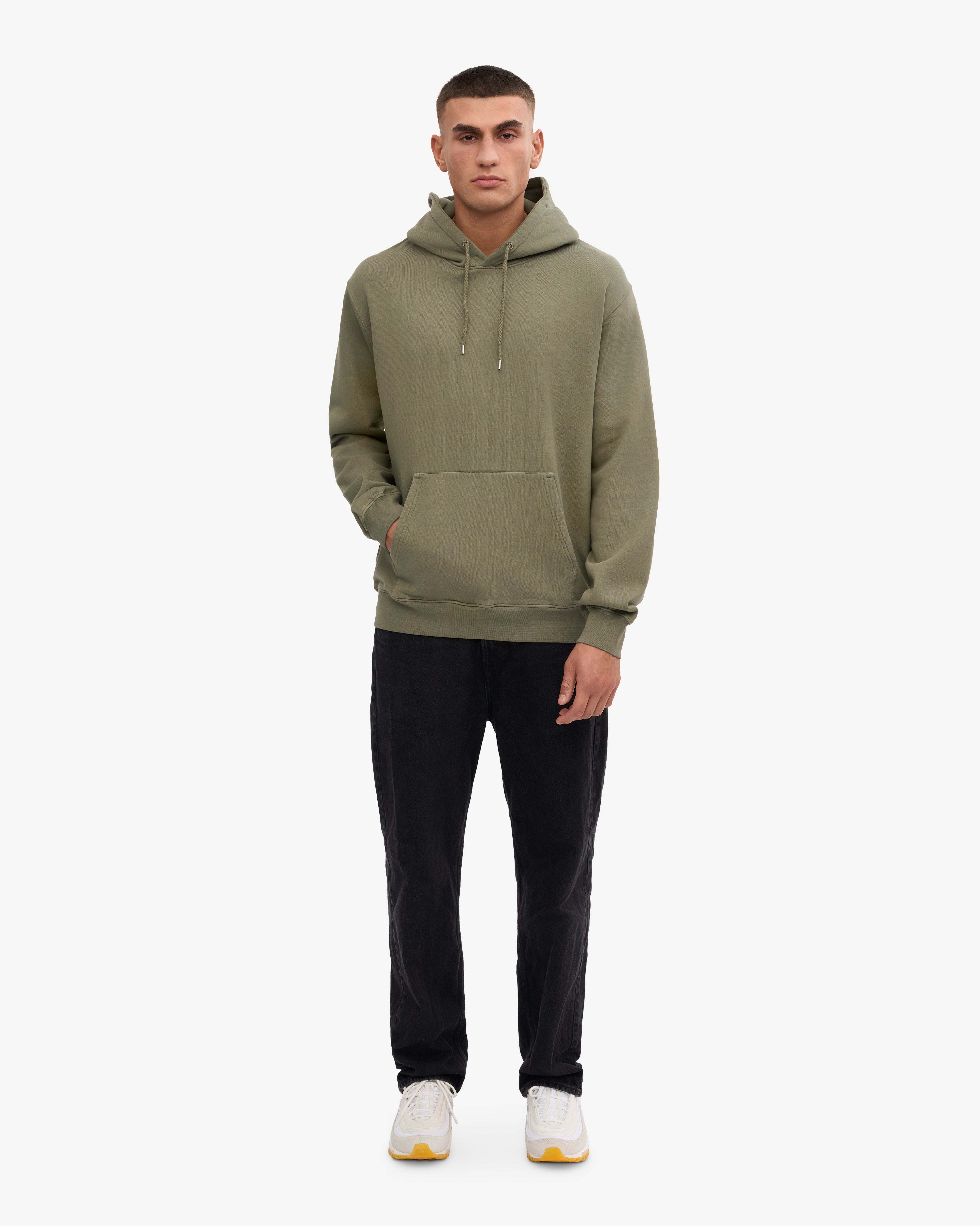 Classic Organic Cotton Hoodie - Dusty Olive Green | Eco-Friendly & Comfortable Pullover for Men & Women | Perfect for Casual Wear, Outdoor Activities & Loungewear