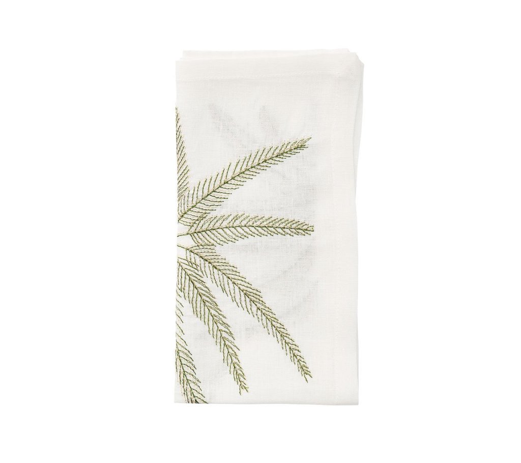 Premium Palm Coast Napkins - Set of 4 Soft & Absorbent Cotton Dinner Napkins for Elegant Dining, Parties & Everyday Use