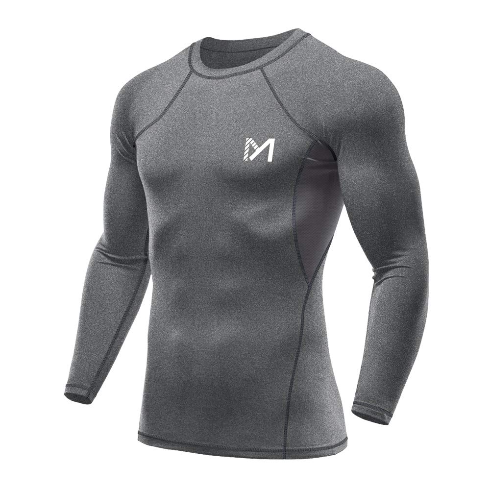 Men's Compression Long Sleeve Workout Shirt - Moisture Wicking Athletic Top for Running, Gym & Training - Performance Baselayer for Cold Weather & Active Sports