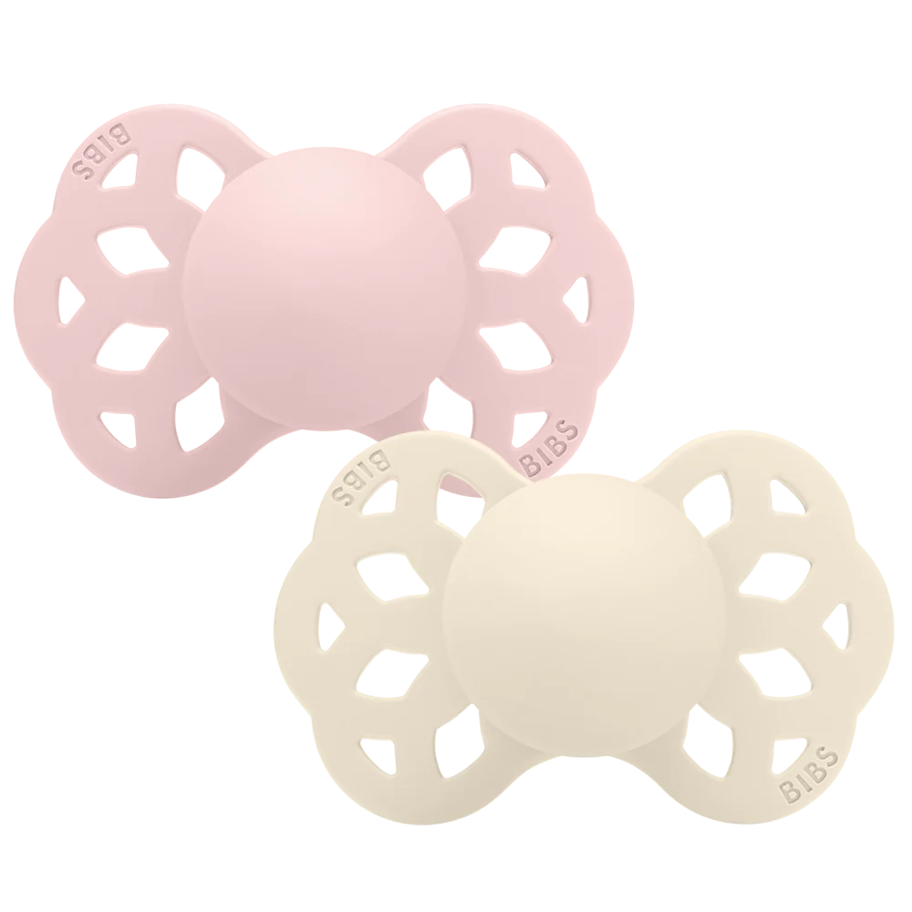 BIBS Infinity Pacifier - 2 Pack, BPA-Free Baby Soother for Newborns & Toddlers - Perfect for Daycare, Travel & Bedtime Comfort