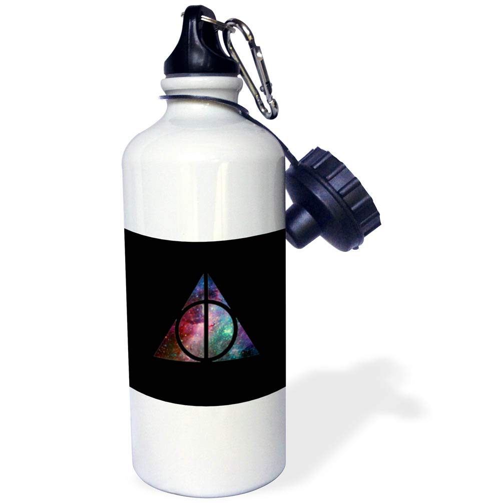 3D Rose Galaxy Deathly Hallows Harry Potter Sports Water Bottle - 21 oz Insulated Stainless Steel Travel Mug - Perfect for Gym, Hiking & Harry Potter Fans