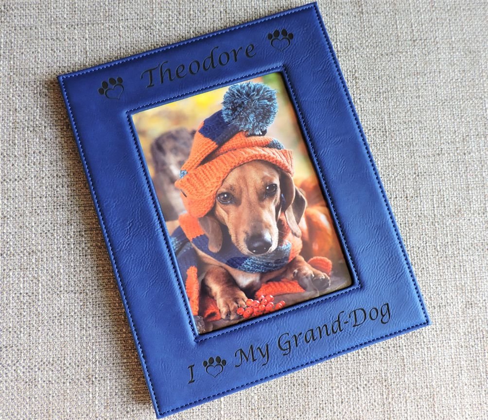Personalized Granddog Picture Frame - Custom Photo Frame for Grand Puppy - Perfect Gift for Dog Lovers & Grandparents