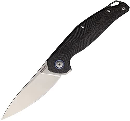 Premium Goccia Linerlock Folding Knife with Carbon Fiber Handle - EDC Pocket Knife for Outdoor Camping, Hiking & Everyday Carry