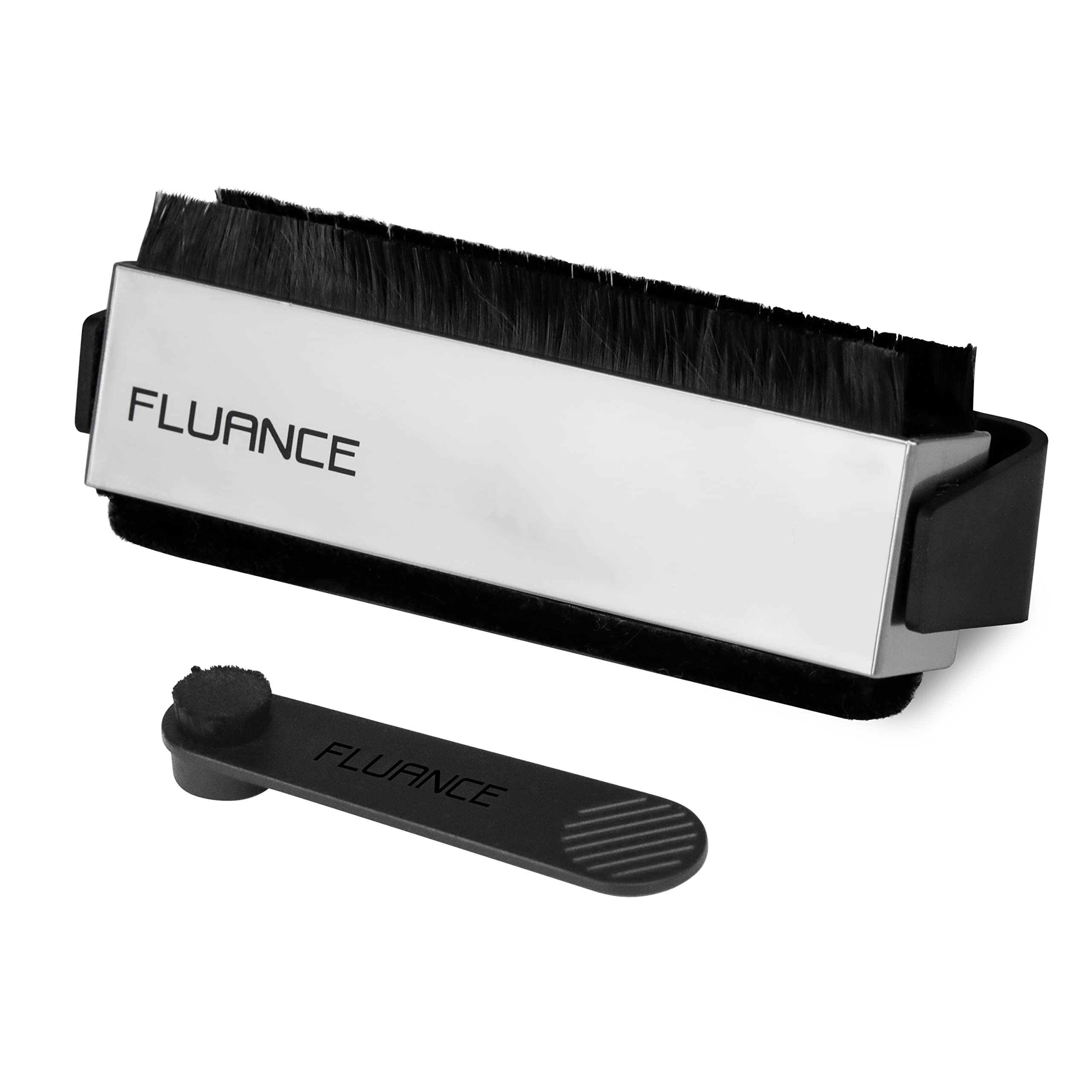 Fluance VB52RW02 Premium Vinyl Record Accessory Kit - Includes Anti-Static Carbon Fiber Brush, Stylus Cleaner & Record Weight for Turntables - Perfect for Vinyl Enthusiasts & Audiophiles (Home Audio Setup, Record Cleaning & Maintenance)
