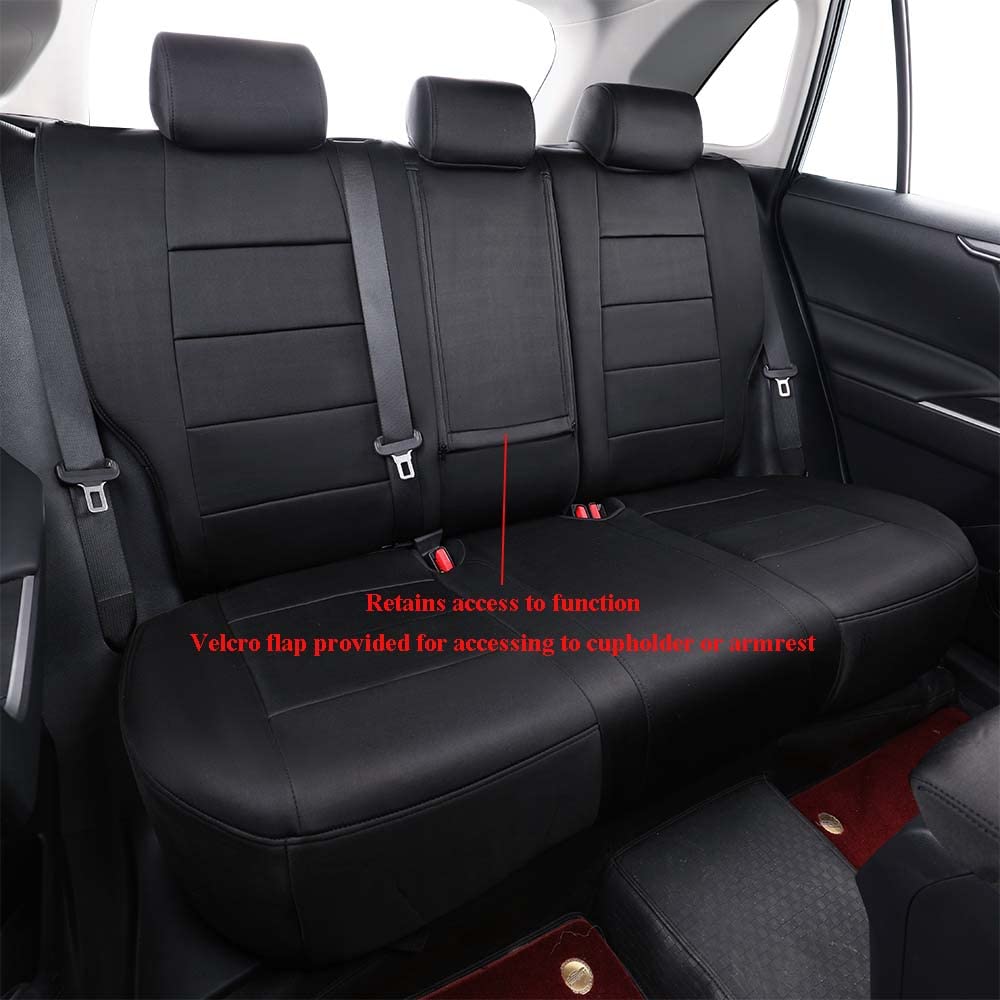 Premium Custom Fit EKR Neoprene Seat Covers for Toyota Corolla Cross 2022-2025 XLE Models - Waterproof Car Seat Protectors & Cushions Full Set (Black) - Perfect for Road Trips, Daily Commutes & Outdoor Adventures