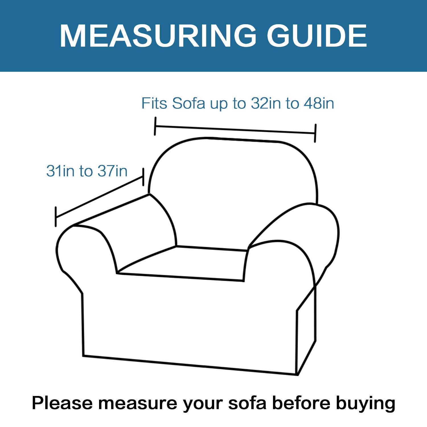 H.VERSAILTEX Stretch Sofa Covers Set - 3 Cushion Couch Cover, 2 Cushion Loveseat Cover & Armchair Slipcover - Soft Spandex Fabric, Easy Fit, Ivory - Perfect for Living Room, Bedroom, and Home Decor Protection