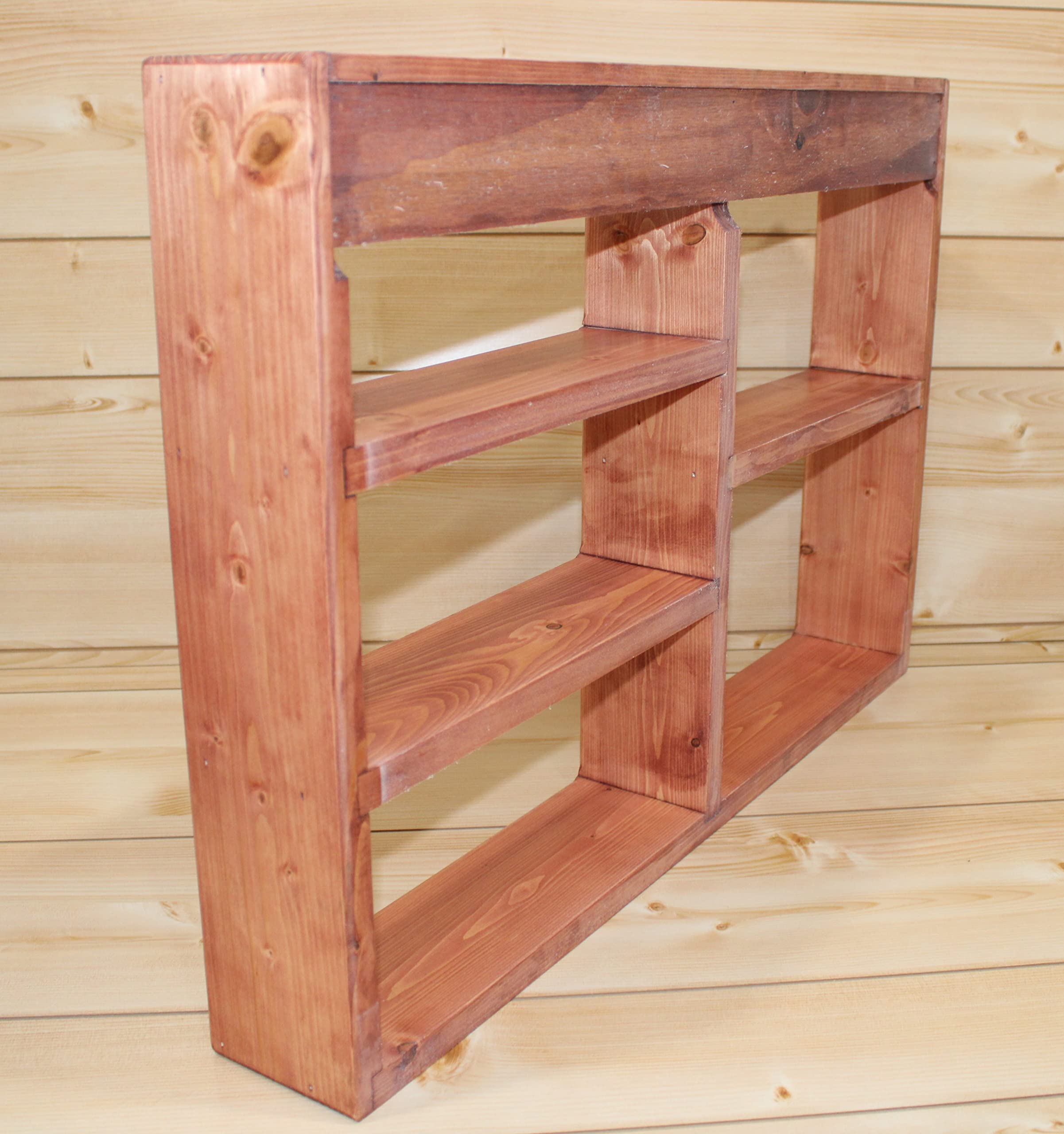 Unfinished Wooden Display Shelf for Collectibles, Knick Knacks & Antiques - Handcrafted Wood Shadow Box Display Case - Perfect for Home Decor, Retail Stores & Gift Shops