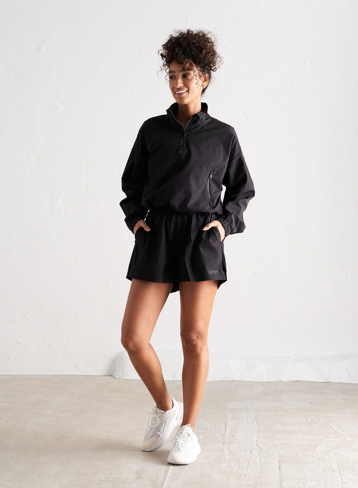 Men's Black Windbreaker Shorts - Lightweight Water-Resistant Running & Hiking Shorts for Outdoor Sports & Casual Wear