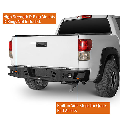 Full Width Front & Rear Bumper for 2007-2013 Toyota Tundra - Heavy Duty Off-Road Protection for Truck Enthusiasts | Perfect for Trail Riding, Overlanding & Tough Terrain Adventures