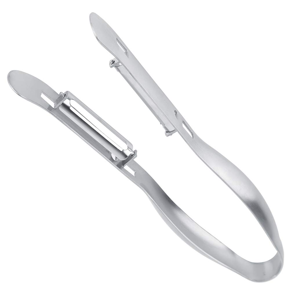 Dual Sided Stainless Steel Vegetable Peeler for Asparagus, Tomatoes, Potatoes - Ergonomic Kitchen Peeler with Comfortable Handle for Making Veggie Noodles & Healthy Meals | Perfect for Meal Prep, Cooking, and Professional Chefs