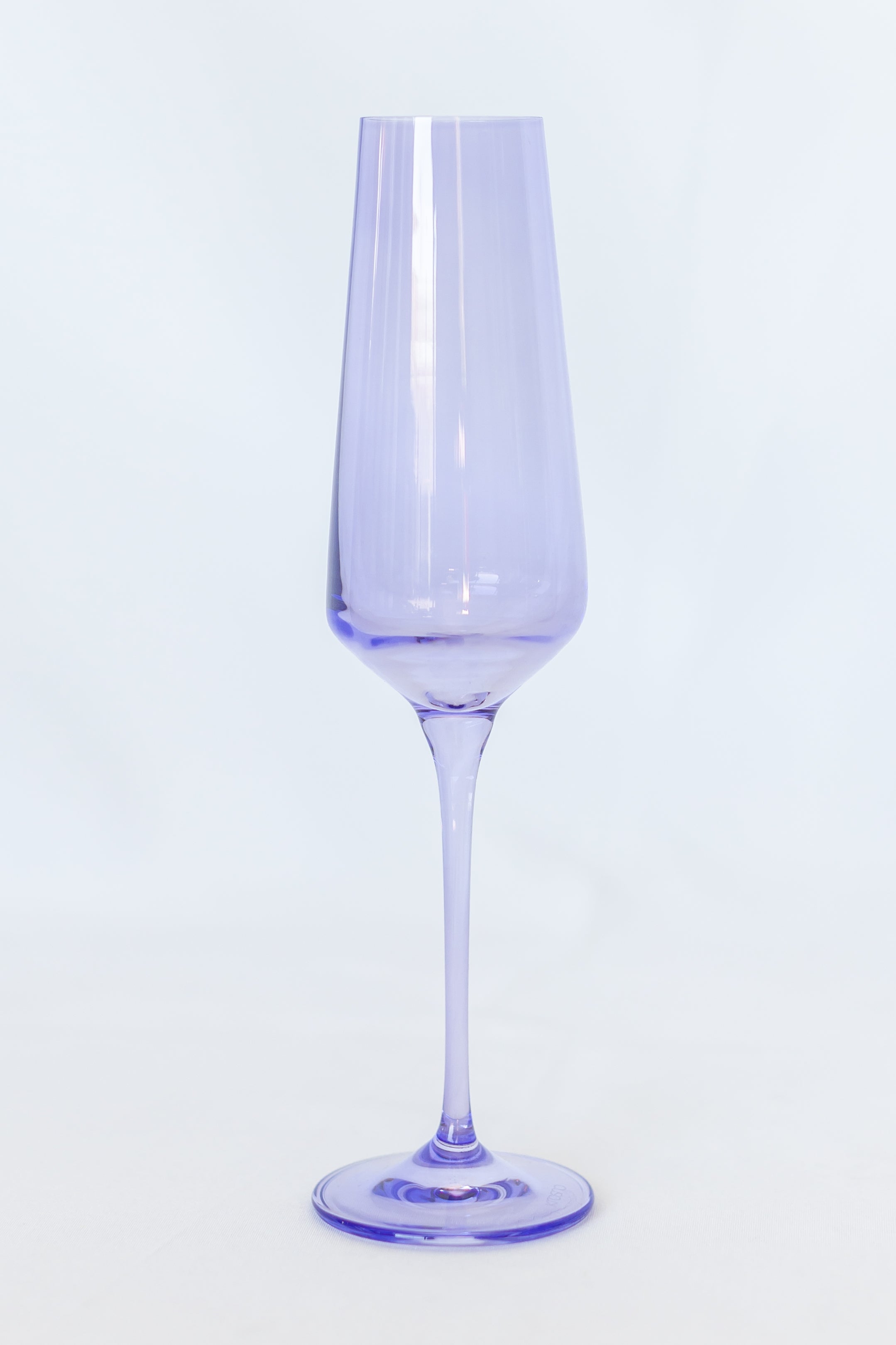 Estelle Colored Champagne Flutes Set of 6 - Elegant Lavender Glassware for Wedding, Party & Special Occasions | Dishwasher Safe Crystal Clear Flutes