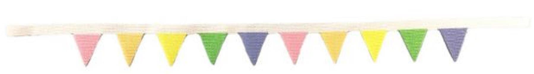 Melody Jane Dollhouse Pastel Bunting Garland - Pink & Cream Party Decorations for Dolls Houses, Birthday Celebrations & Nursery Room Decor - Perfect for Baby Showers, Tea Parties & Girls Bedroom Decor