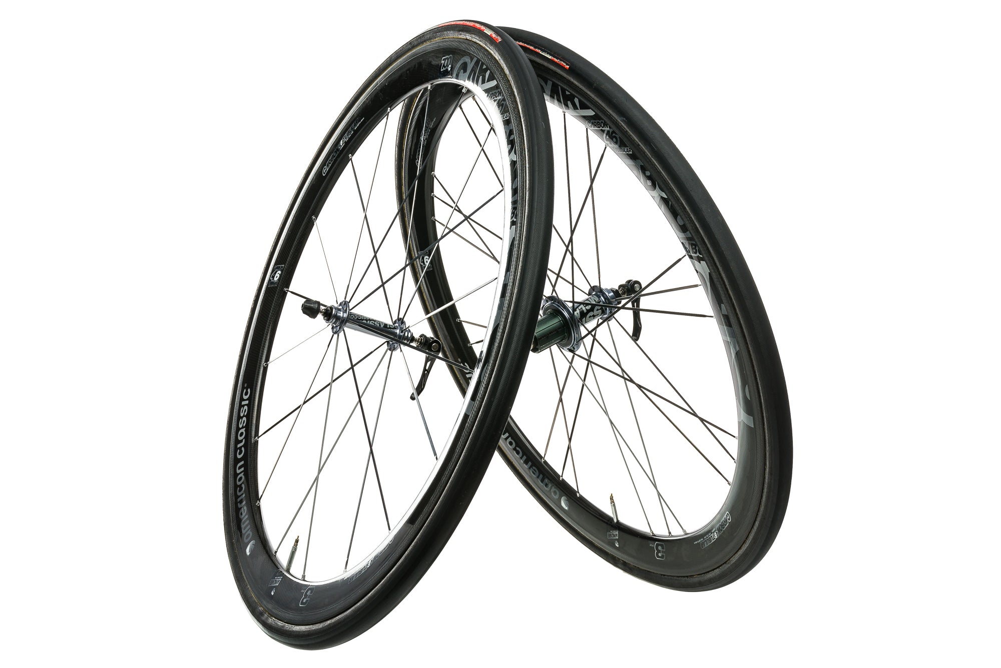 American Classic 46 Carbon Tubular 700c Wheelset - Lightweight Aero Road Bike Wheels for Racing & Performance Cycling | Perfect for Triathlons, Time Trials & Competitive Road Riding