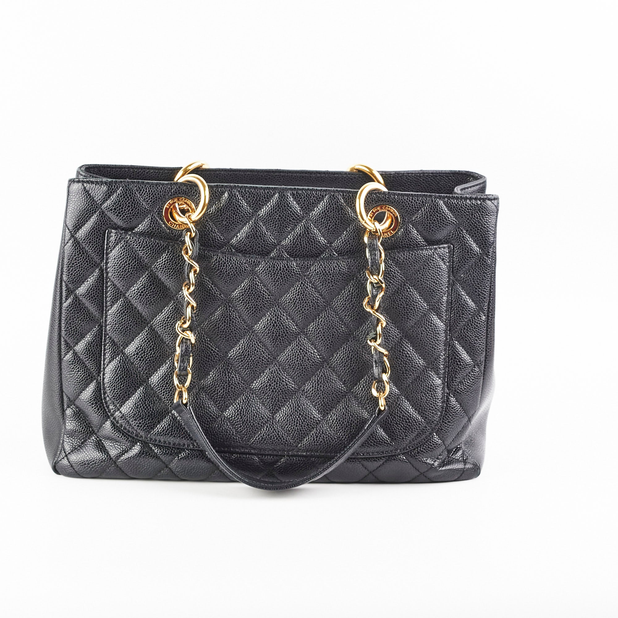 Chanel Caviar GST Grand Shopping Tote Bag - Black Leather Luxury Handbag for Women | Perfect for Work, Travel & Everyday Use
