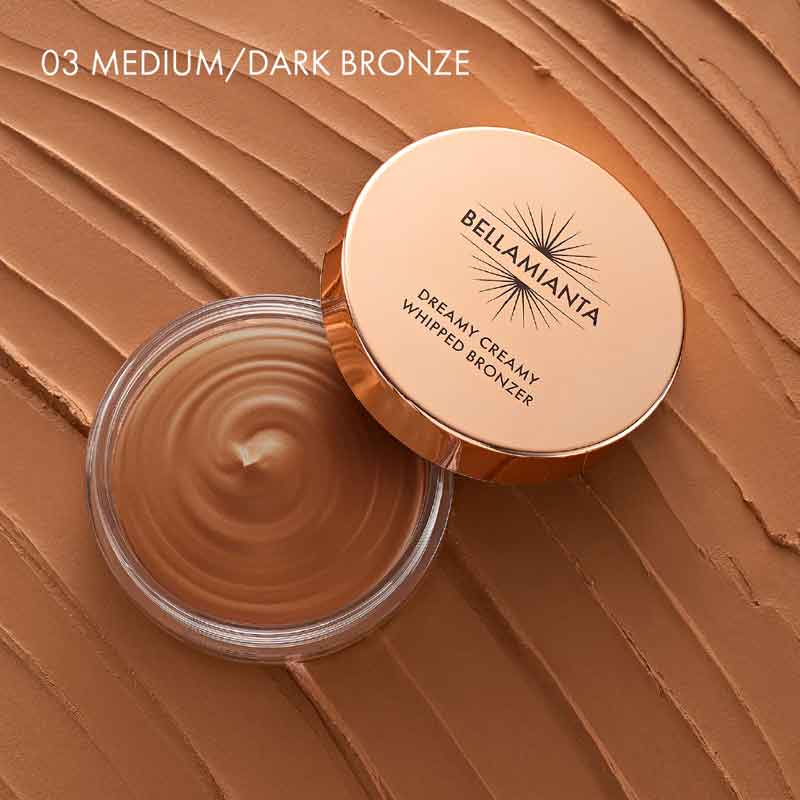 Bellamianta Dreamy Creamy Whipped Bronzer - Natural Sun-Kissed Glow Makeup for Face & Body | Perfect for Summer Tanning & Contouring | Vegan & Cruelty-Free