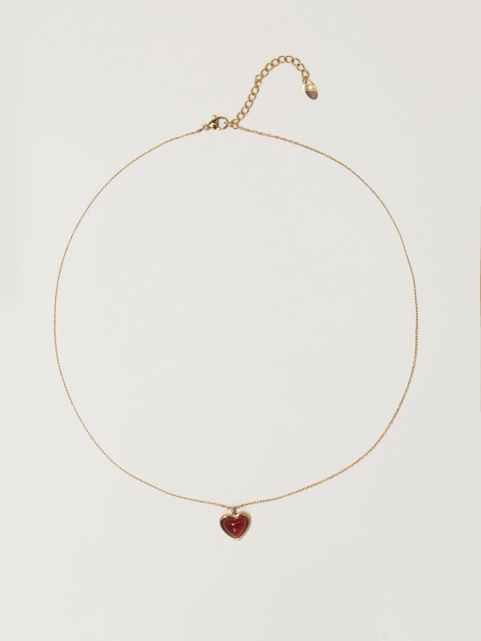 Natural Carnelian Stone Heart Pendant Necklace for Women - Healing Crystal Jewelry for Love & Energy - Perfect for Valentine's Day Gifts & Spiritual Healing