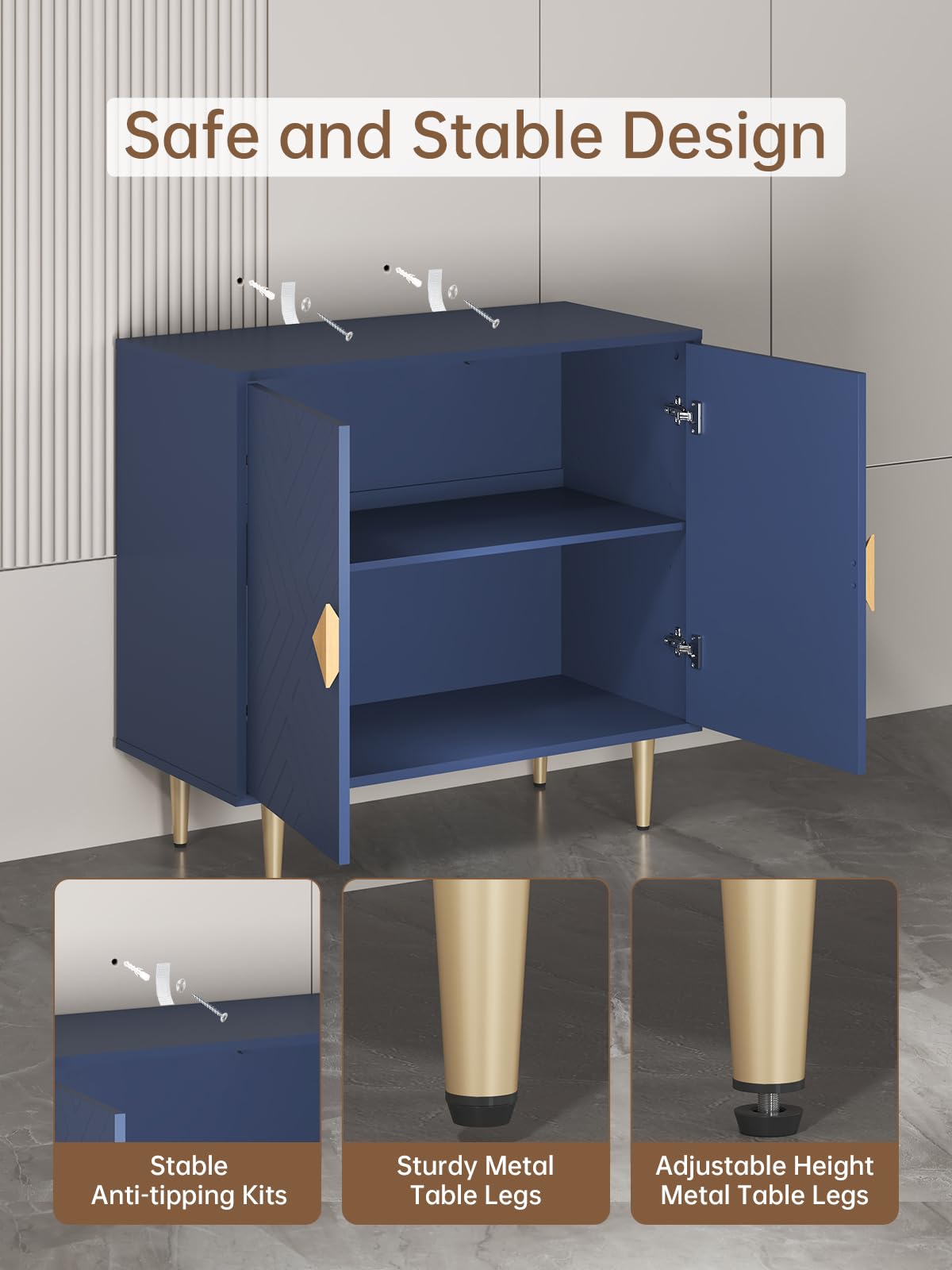 Modern Sideboard Buffet Cabinet 31.5