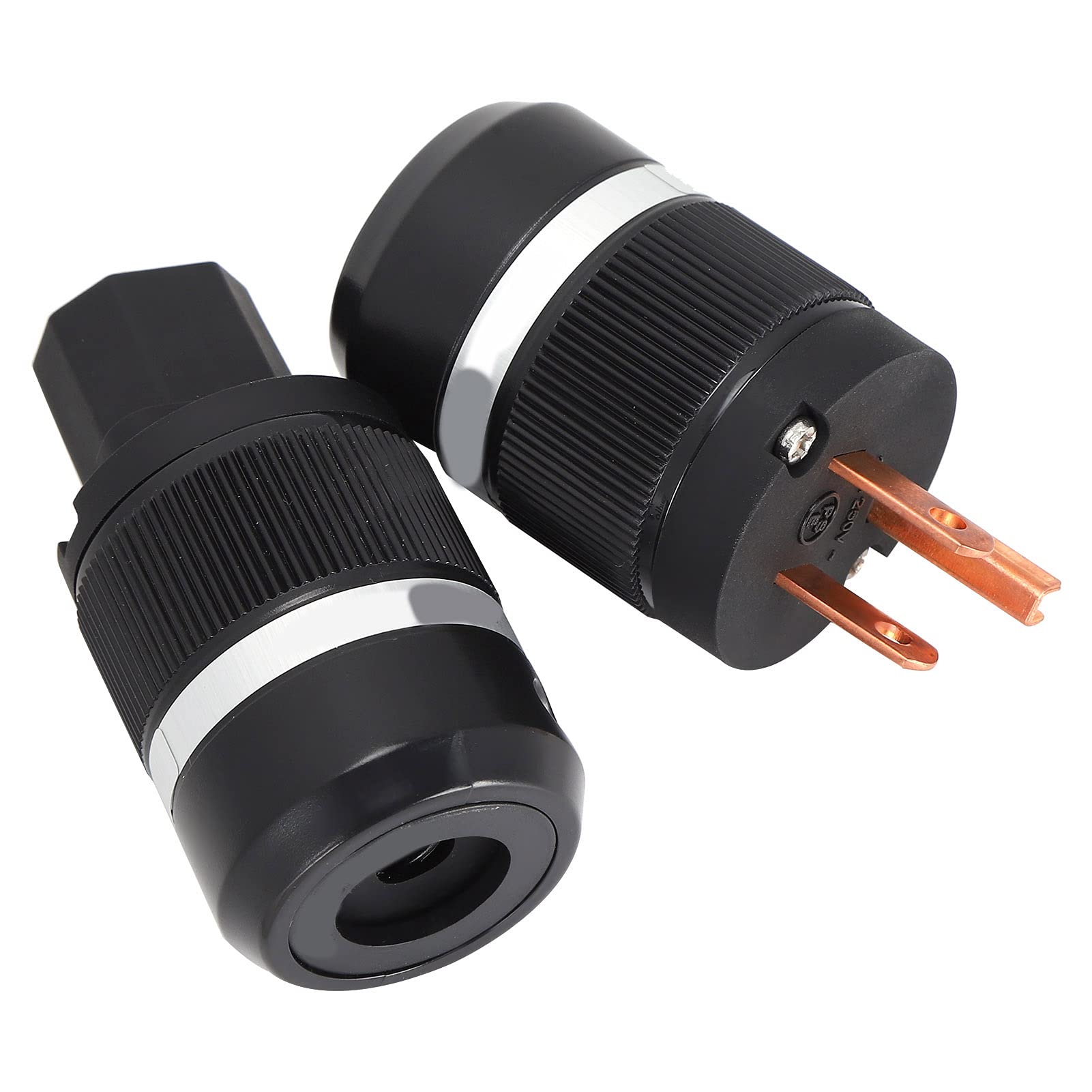 High-Quality Pure Copper AC Power Connector Plug - M100/F100 (Male/Female) for Audio Visual Equipment - Wear Resistant, Noise Reducing, Oxidation Resistant - Perfect for Home Theater Systems & Professional Studio Setups