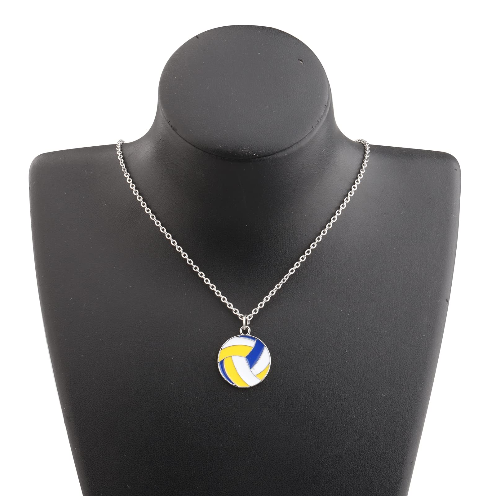 FUSTMW Volleyball Jewelry Set - Elegant Necklace & Charm for Volleyball Players, Coaches & Fans - Perfect Gift for Games, Training & Team Celebrations