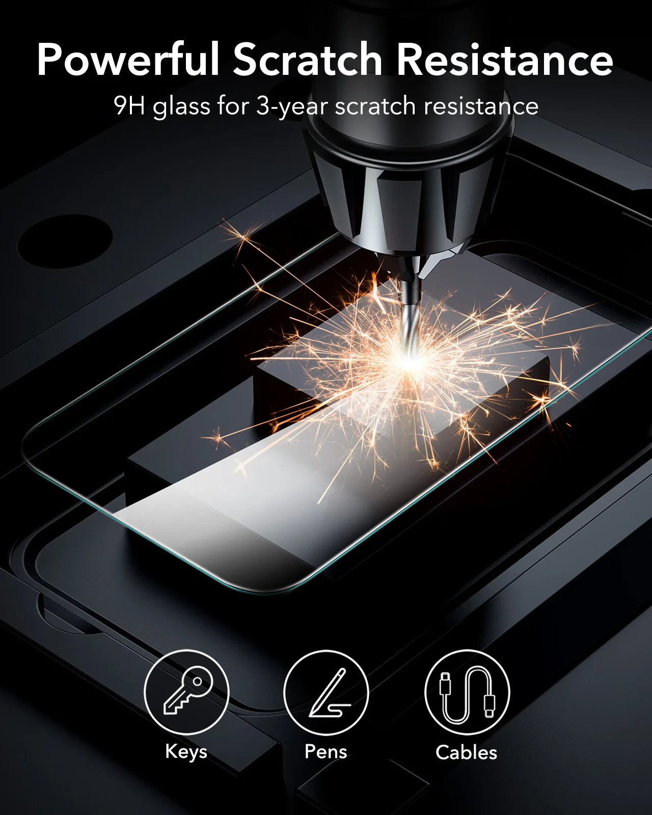 ESR iPhone 16 HD Tempered Glass Screen Protector - 9H Hardness, Anti-Scratch, Bubble-Free - Perfect for Everyday Use & Gaming Protection
