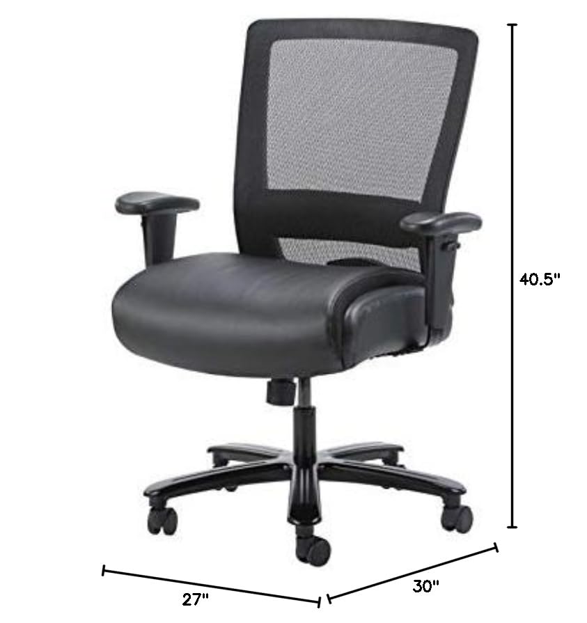 UrbanPro Heavy Duty Big & Tall Mesh Office Chair with Lumbar Support - 400lb Weight Capacity - Ergonomic Computer Desk Chair for Home & Office Workspace