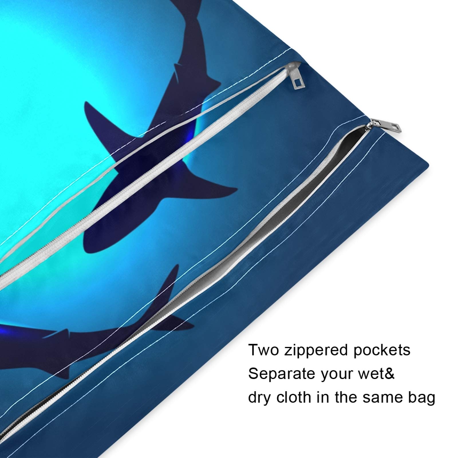 Qilmy 2 Pack Waterproof Wet Dry Bags - Reusable Swim Diaper Organizer for Baby, Travel & Beach - Perfect for Stroller, Diapers, Swimsuits & Toiletries - Ideal for Pool, Daycare & Outdoor Activities